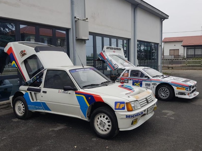 Peugeot 205 Turbo 16 e Lancia Rally 037